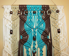 100% Cotton Beaded Handmade Macrame Curtains, Technics : Woven