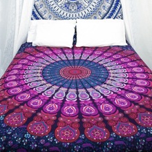 Avantika Creation Printed 100% Cotton bedspread bohemian hippie tapestry, Size : 85x85 inch approx