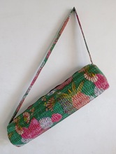 100% Cotton Embroidery Yoga Bag