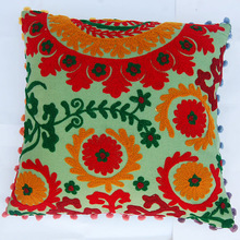 Printed Handmade Suzani Cushion Cover, Size : 16x16