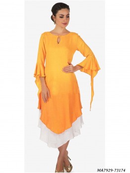 Cotton Silk Solid Kurti, Occasion : Party