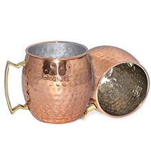 Solid hammered metal beer drinking stein moscow mules mug