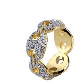 Cuban Link Band Mens Ring