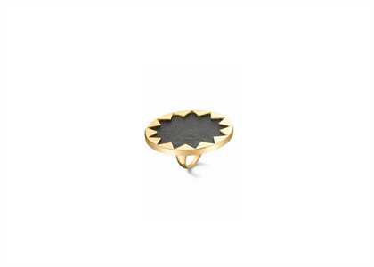 Gold Plated Leather Ring