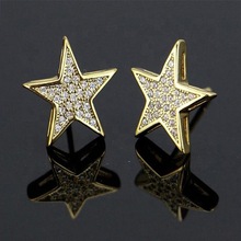 DVNGROUP Pave Star Shape Earring, Occasion : Gift, Party, Daily Use