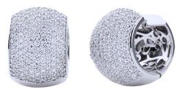 Silver Plated Micro Pave Hoop Earring