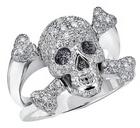 Zircon Mens Skull Ring