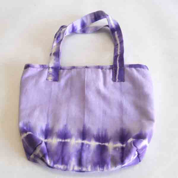 Beautifully tie and dye work on cotton canvas bag