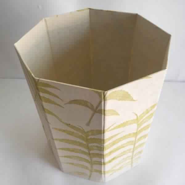 hemp paper given real leaves impressions dustbin