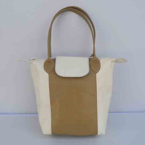 Khaki cream color with leather purse