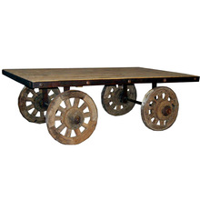 Metal wood Industrial Coffee Table, Style : vintage