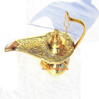 Brass Aladdin genie lamp
