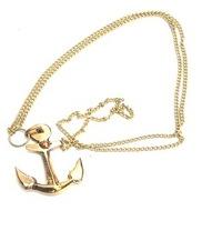 Nautical Anchor Brass Pendant with chain, Technique : Casting