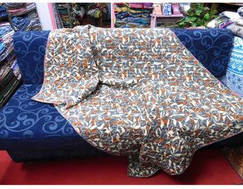 silk sari sofa bed cover blanket sari quilted blanke