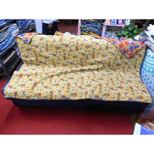 vintage silk sari quilted sofa cover blanket