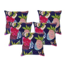 Embroidered Cotton Kantha Cushion cover, Size : 40*40 Cm