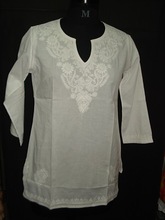 Cotton Hand Emroidery Kurti, Technics : Embroidered