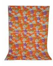 Indian Vintage Kantha Quilt Throw Bedspread Blanket Quilt Gudari