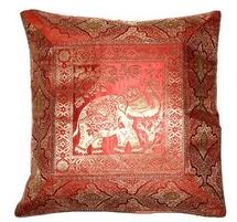 Vishalhandicraf Square silk jacquard cushion cover, Technics : Woven