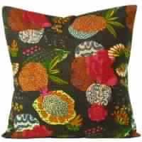 Beautiful colors with Kantha Tagai work Cushion Covers