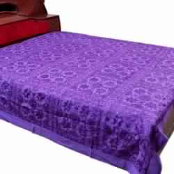 Cotton hand embroidered bedspreads, Size : 225cm*275cm