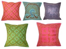 INDIAN HAND EMBROIDERED CUSHION COVERS