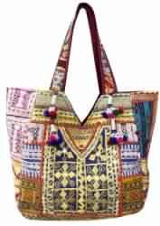 Intricate threadwork with Patch work Handbags