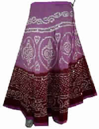 skirt in cotton with sequence work