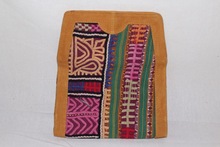 Embroidered Vintage Leather Banjara Clutch Bag