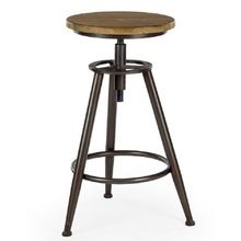 Metal and Wood Industrial Bar Stool
