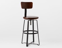 Vintage industrial adjustable bar stool, Size : Standard