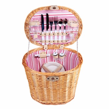Bamboo Tumbler Wicker picnic basket