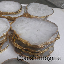 Crystal Geode Gilded Coasters