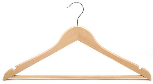 Wooden shirt hanger