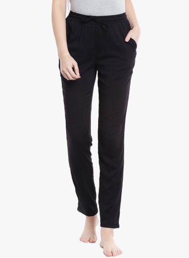 Black Solid Pant