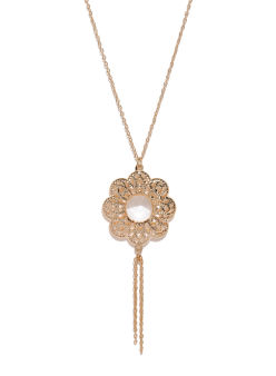 Gold-Toned Flower-Shaped Necklace