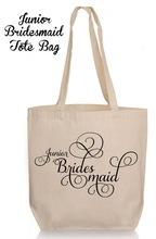 Junior Bridesmaid Wedding Bridesmaid Canvas Tote Bag