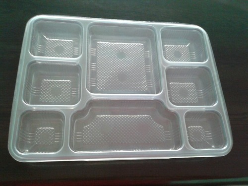 Reactangular Disposable Plastic Meal Tray, for Serving Food, Pattern : Plain