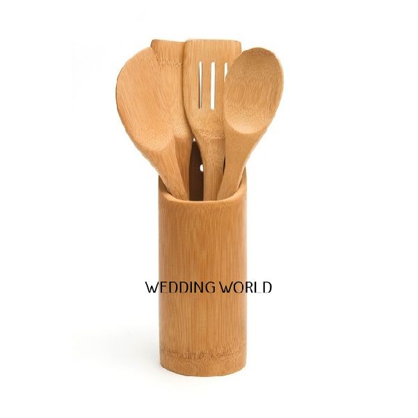 Natural Bamboo wooden utensil holder