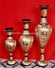 Hand Carved Brass engraved flower vases, Feature : Eco-Friendly