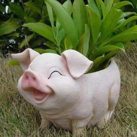 Smiling Pig Flower Pot