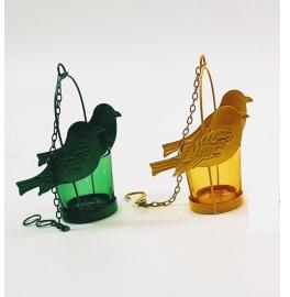 Wonderland Iron Decorative Hanging Bird Tealight Candle Holder