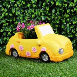 Wonderland Yellow Car Planter