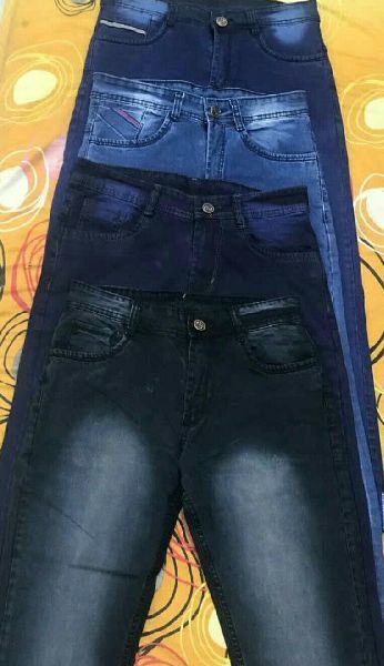 Denim Cotton Stretch Jeans, Color : Blue dark blue