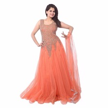 Women All color ethnic semi-stitched embroidered work gown