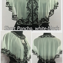 new stylish unique style net fabric poncho shrug top