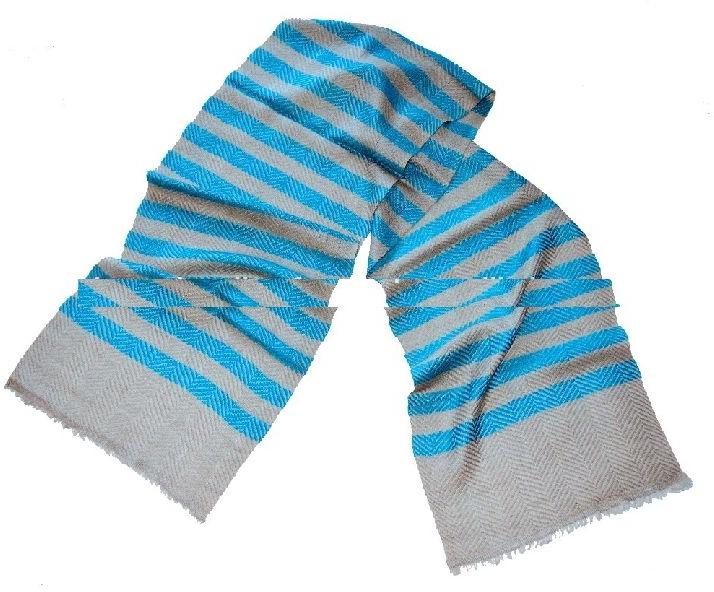 Herringbone pattern cashmere scarf