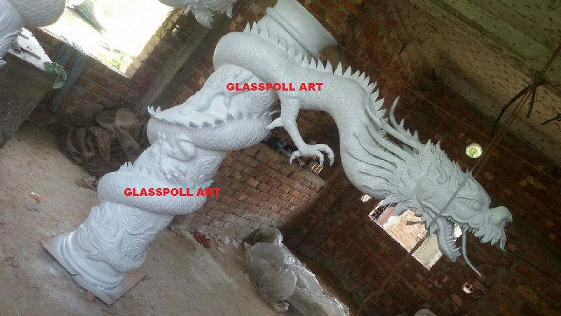 Fiber Chinese dragon pillar