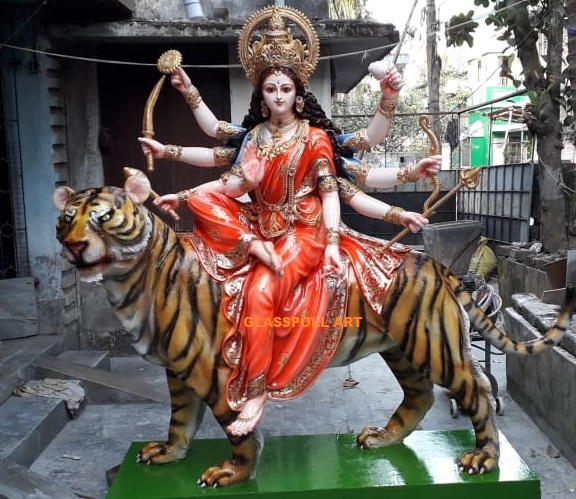 Fiberglass Sherawali Durga Idol