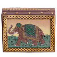 Gemstone Elephant Jewellery Box